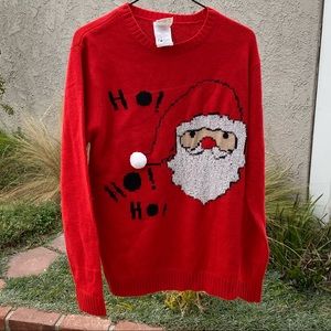 Red Santa Ugly Christmas Sweater medium
